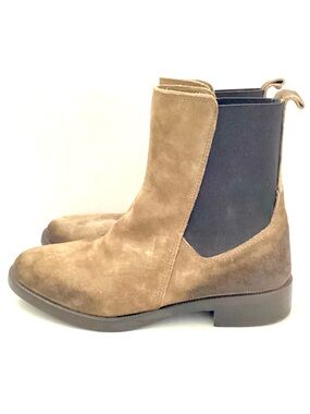 Emanuel Crasto Suede Leather Chelsea Boot Taupe Tan Brown Size 39 NWOT Org. $120